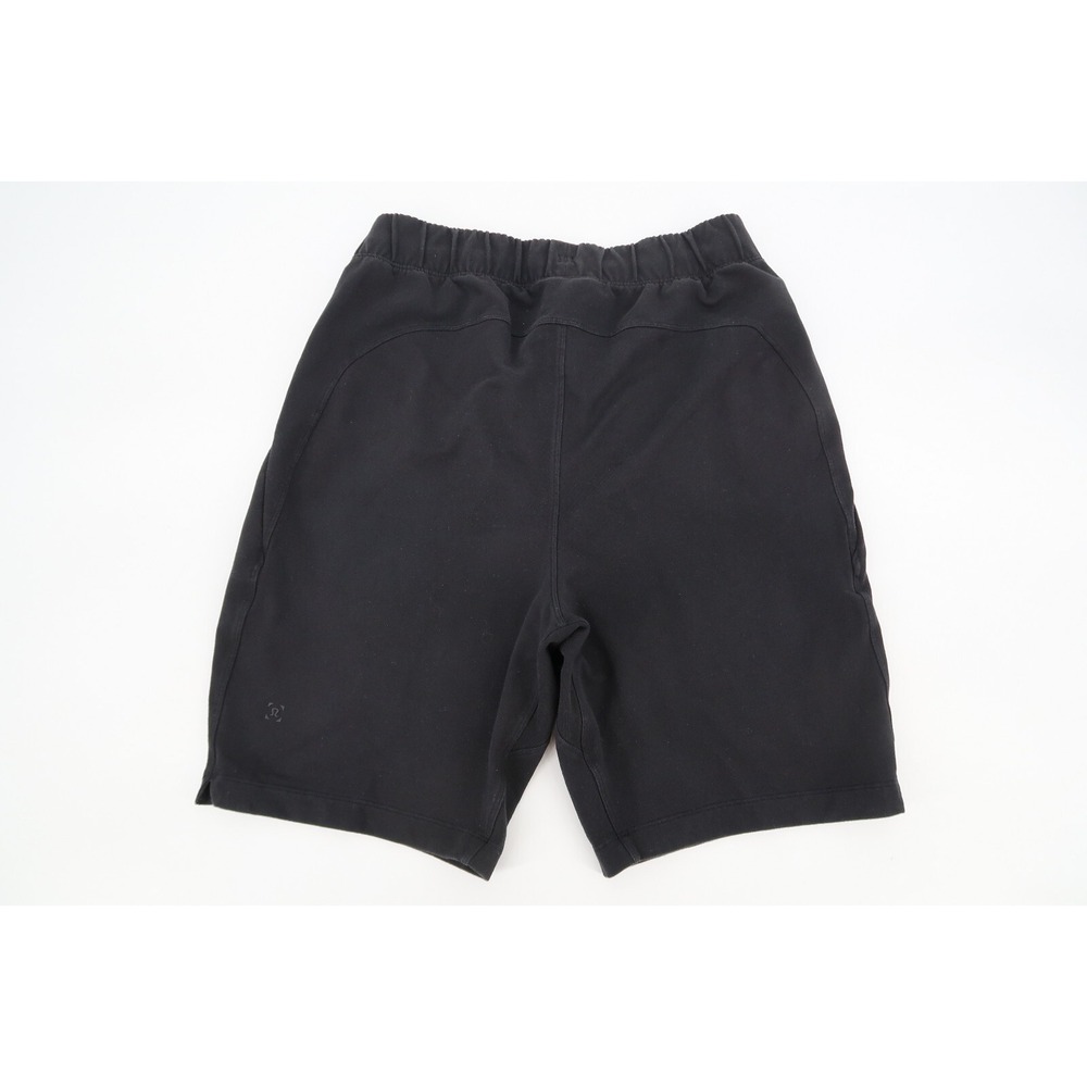 Lululemon Connector Shorts Mens Medium‎ Black Elastic Waist Stretch Sweat Lounge - Picture 5 of 7